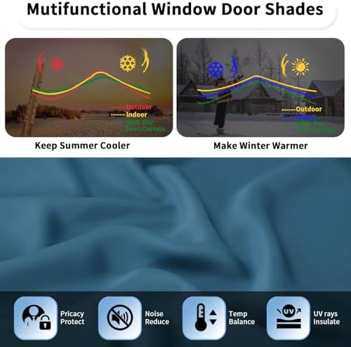 OutdoorLines Blackout Sidelight Curtains for Front Door 1 Panel