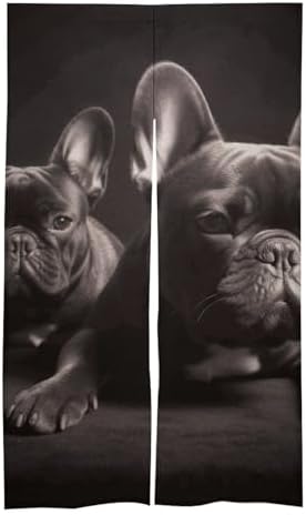 French Bulldog Door Curtain 57 x 17 Inches