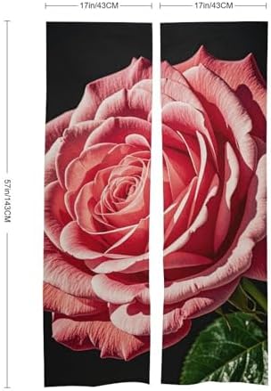 Rose Flower Door Cover Curtain 57x17 Inches