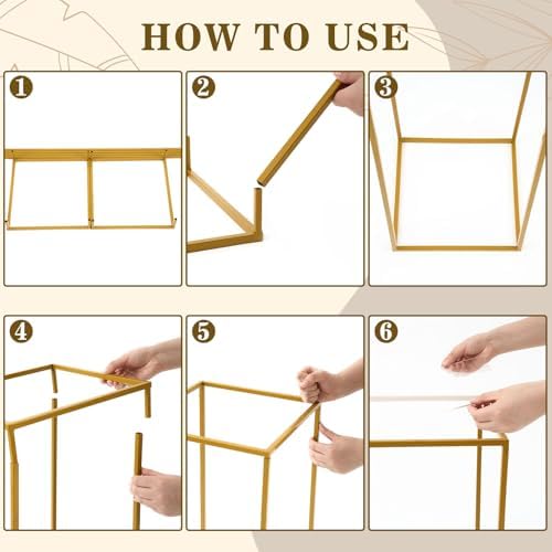 5 Pcs Gold Cylinder Stands for Party and Wedding Displays