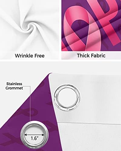 Hope Breast Cancer Doorway Curtains - 42x80 Blackout Panels
