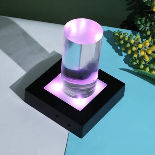 LED Lighted Square Display Stand for Decor and Crystals