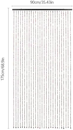 Eapmic Wood Bamboo Beaded Curtain Panels