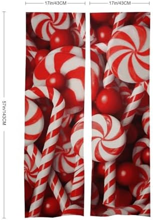 Candy Canes Door Cover Curtain 57x17 Inches