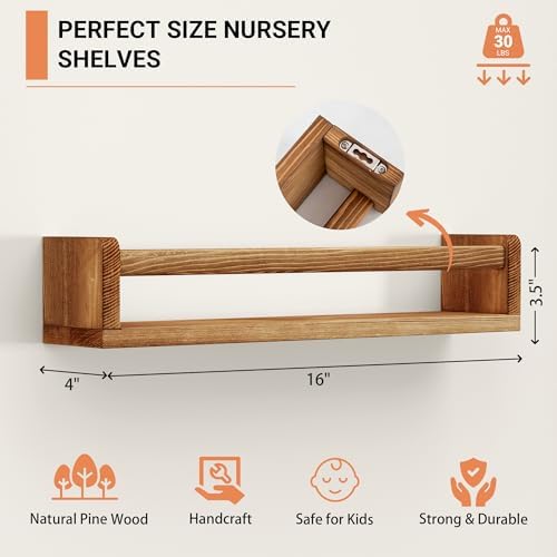 Heimlove Nursery Floating Shelves Set of 2