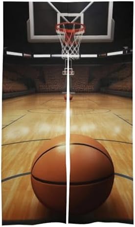 Basketball Split Door Curtain 17x57 Inch Panel Divider
