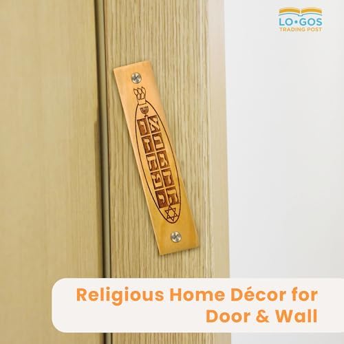 Olive Wood Mezuzah with Scroll and Star of David