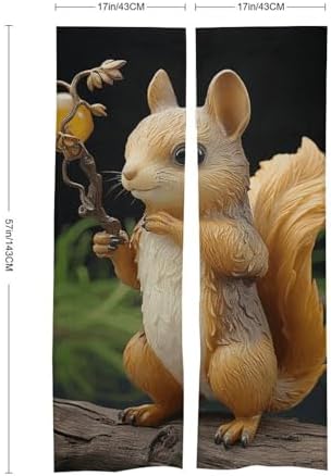 Resin Squirrel Door Cover Curtain 57x17 Inches