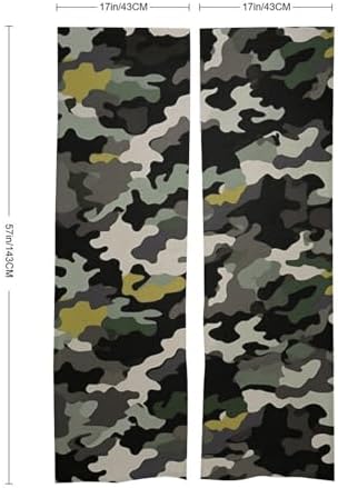 Abstract Camouflage Door Curtain 57x17 Inches