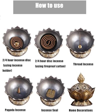 Classic Bronze Lotus Incense Holder
