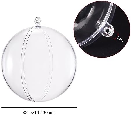 Uxcell 12pcs 1375 Inch Clear Plastic Ornaments Ball
