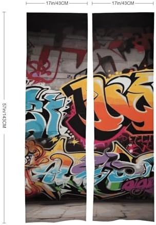 Graffiti Hip Hop Door Curtain Panel 17x57 Inch