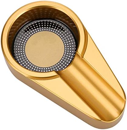Cigar Travel Ashtray in Gold Metal