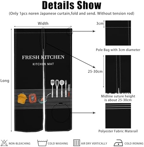 Japanese Door Curtain Noren Kitchen Decor Tapestries 335x709