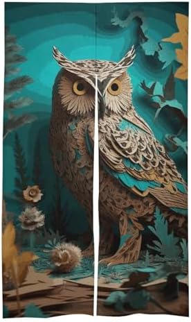 Dark Owl Door Cover Curtain 57x17 Inches