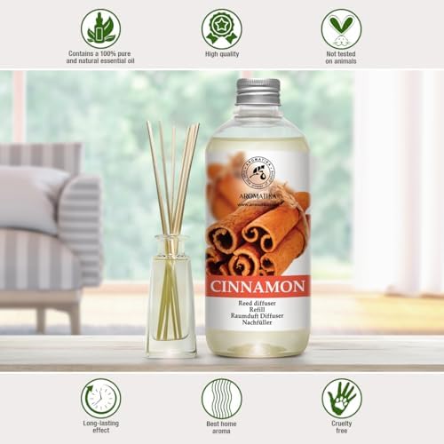 Cinnamon Reed Diffuser Refill 17 Oz Natural Essential Oil