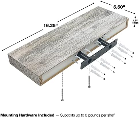Sorbus Floating Shelves 3 Pack 16 Inch Rustic