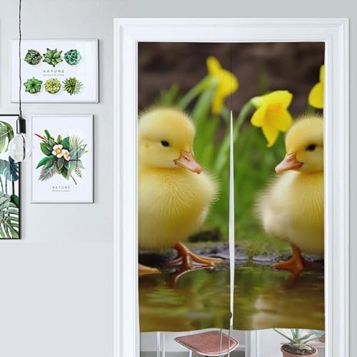 Cute Baby Ducks Door Curtain Panel 17x57 Inch
