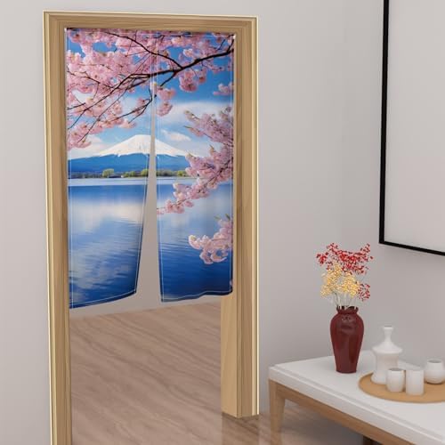 Japanese Mount Fuji Noren Door Curtain 335x669 In