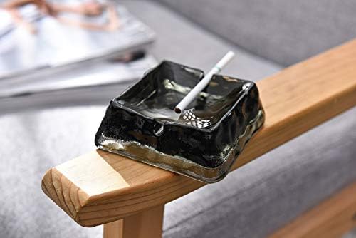 Dark Grey Ceramic Ashtray with Modern Design