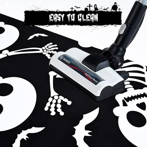 Likiyol Halloween Runner Rug with Skeleton Design