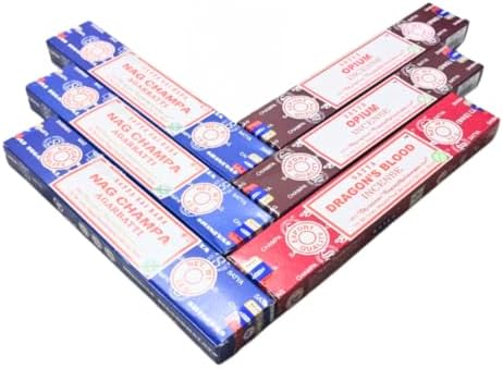 Satya Incense Holder with 3 Fragrance Variety Pack of 90 Sticks