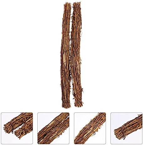 NUOBESTY 2pcs Rattan Wreath Stem Branch Garland