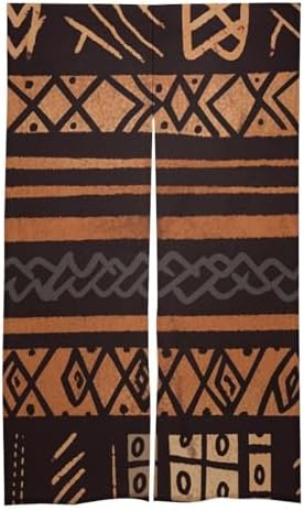 African Mud Cloth Tribal Door Curtain 57x17 Inches