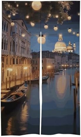 Beautiful Venice Night Door Curtain Panel 17x57 Inch