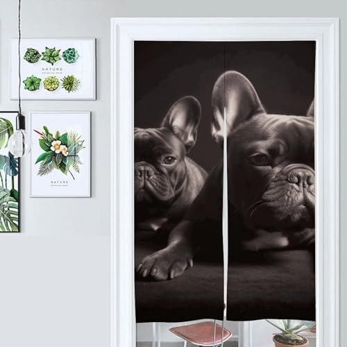 French Bulldog Door Curtain 57 x 17 Inches