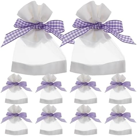 LUOZZY Lavender Sachet Bags with Bowknots 20pcs