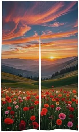 Cloud Garden at Sunset Door Cover Curtain 57x17 Inches