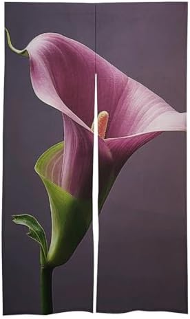 Purple Calla Lily Door Curtain Panel 17x57 Inch Split Door Divider