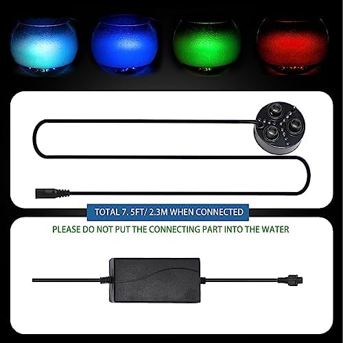 Mxmoonant 3-Head Ultrasonic Mist Maker with LED Lights