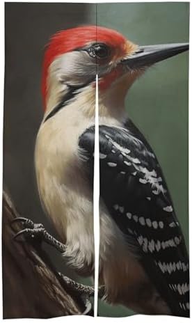 Woodpecker Door Curtain Panel 17x57 Inch