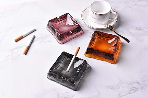 Dark Grey Ceramic Ashtray with Modern Design