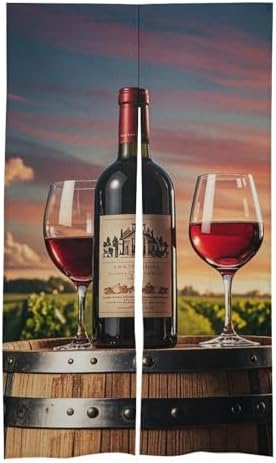 Wooden Wine Barrel Door Curtain 57x17 Inches