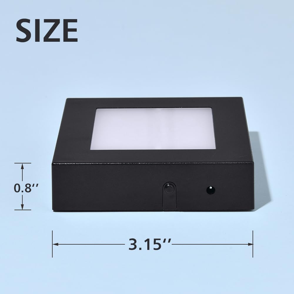 LED Lighted Square Display Stand for Decor and Crystals