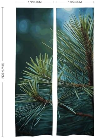 Pine Tree Door Cover Curtain 57x17 Inches Split Doorway Tapestry