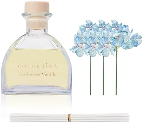 COCORRINA Reed Diffuser - 85 Oz Cashmere Vanilla Set with 8 Sticks