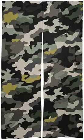 Abstract Camouflage Door Curtain 57x17 Inches