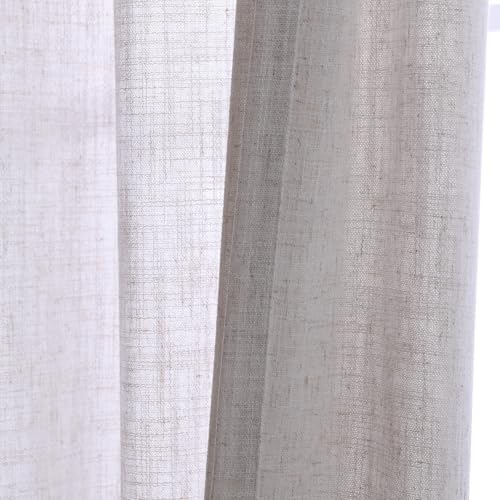 Custom Curtain Natural Linen Blend Drape for Bedroom Living Room