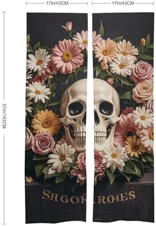 Bonsai Tree Sugar Skull Door Curtain Panel