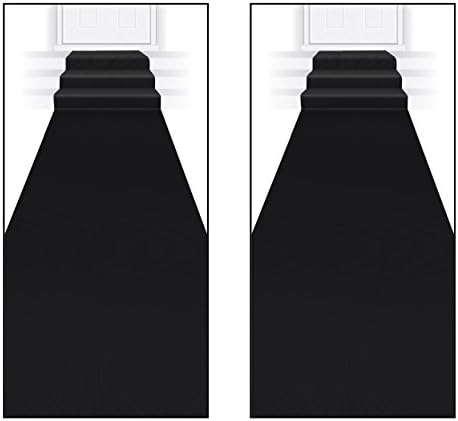 Beistle 2-Piece Black Carpet Runner for Parties