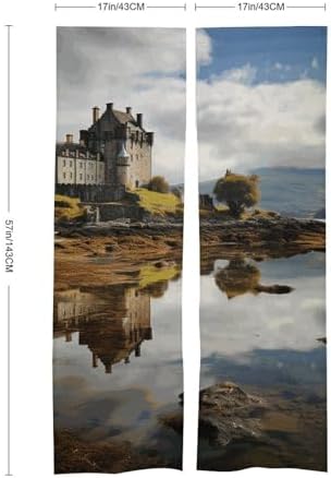 Scots Castle Door Cover Curtain 57x17 Inches Split Doorway Tapestry