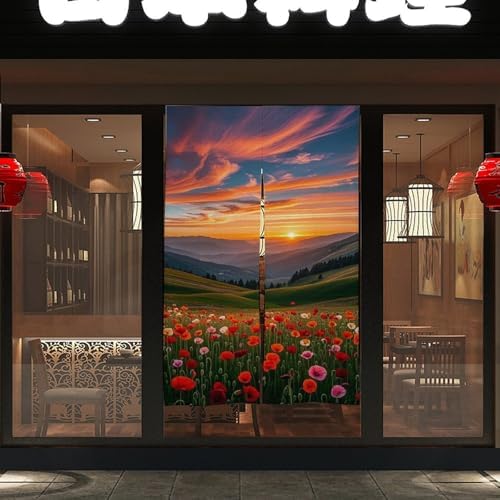 Cloud Garden at Sunset Door Cover Curtain 57x17 Inches