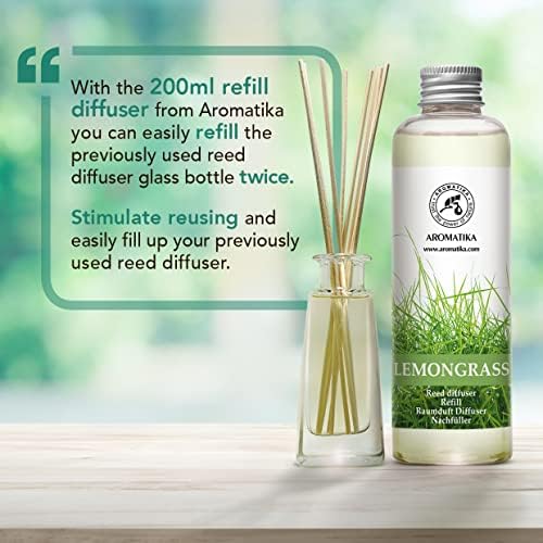 Lemongrass Reed Diffuser Refill - 68 Fl Oz Natural Essential Oil