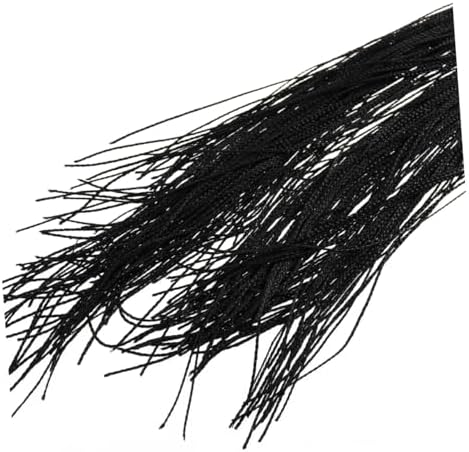 Black Tassel Rod Curtain for Doorway and Room Divider