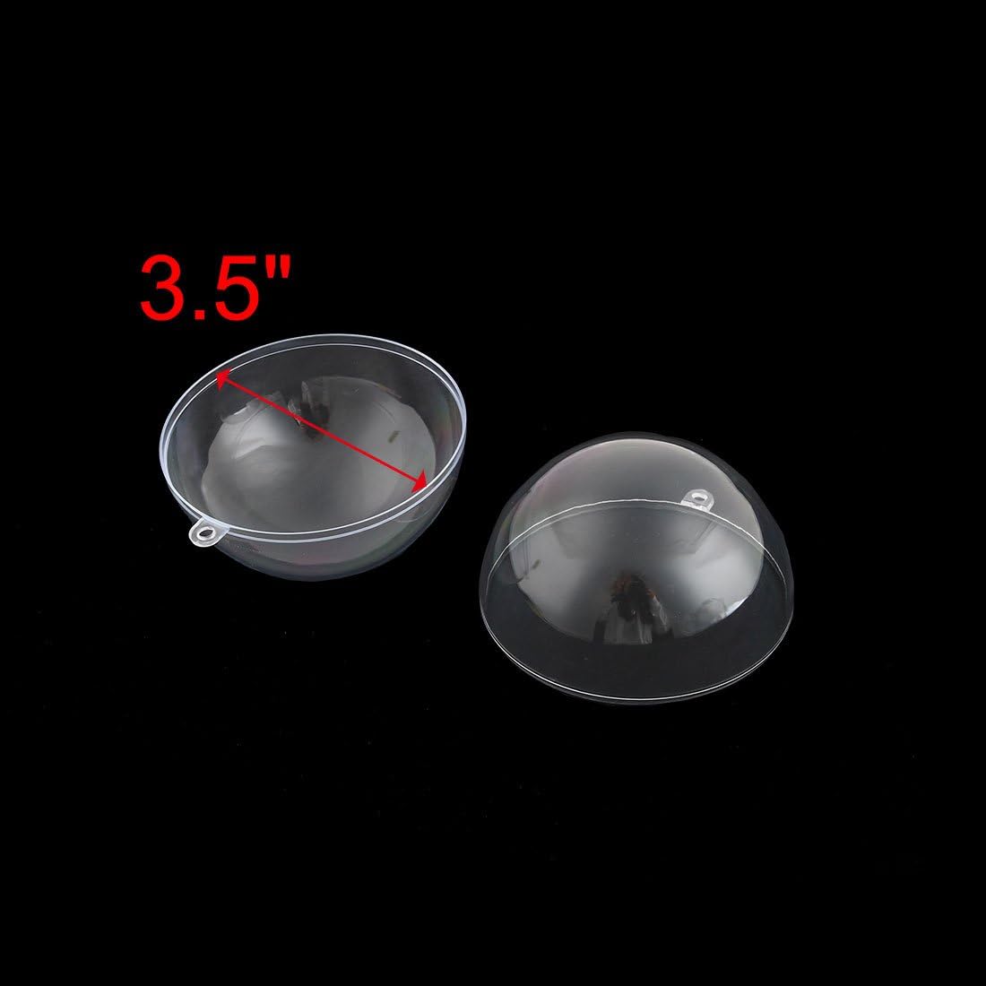 Uxcell Clear Plastic Christmas Baubles 9cm 5pcs