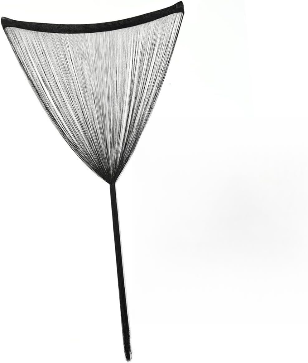 Black Tassel Rod Curtain for Doorway and Room Divider